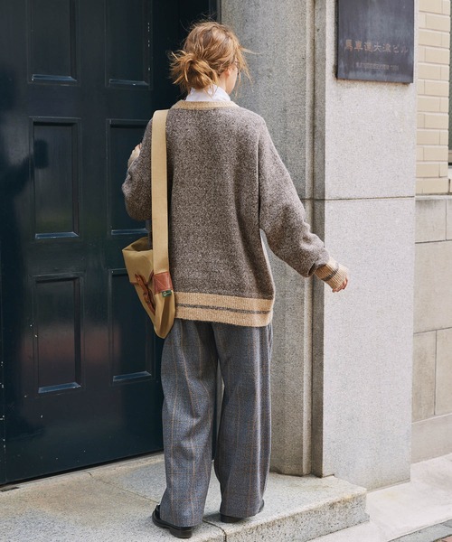 MONO-MART LADY'S(モノマートレディース)の「ナンバリングラインリブニットプルオーバー(ニット/セーター・レディース・アイボリー系/アイボリー/ブラウン/ネイビー・FREE)」の13枚目の写真