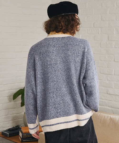 MONO-MART LADY'S(モノマートレディース)の「ナンバリングラインリブニットプルオーバー(ニット/セーター・レディース・アイボリー系/アイボリー/ブラウン/ネイビー・FREE)」の8枚目の写真