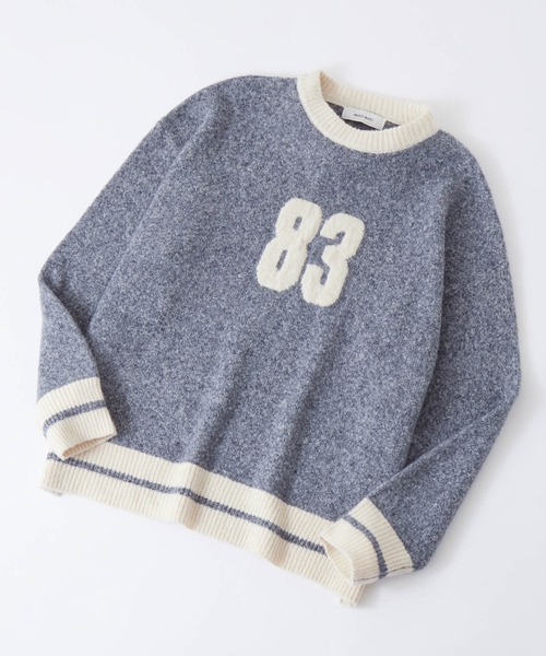 MONO-MART LADY'S(モノマートレディース)の「ナンバリングラインリブニットプルオーバー(ニット/セーター・レディース・アイボリー系/アイボリー/ブラウン/ネイビー・FREE)」の9枚目の写真