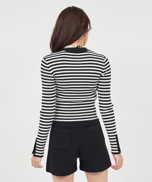 ROYAL PARTY（ロイヤルパーティー）の「ウォッシャブルプチハイネックリブニットトップス（ニット/セーター・レディース・マルチ/ベージュ/ピンク/ブラック/オフホワイト・FREE）」の17枚目の写真