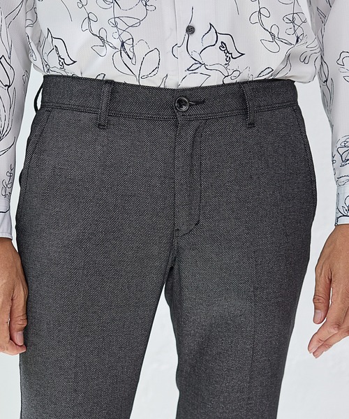 UNION STATION（ユニオンステーション）の「【EFFORTLESS】センタープレスメランジバーズアイスラックス<セットアップ対応>（スラックス・メンズ・チャコールグレー/ネイビー・LL/S/M/L）」の5枚目の写真