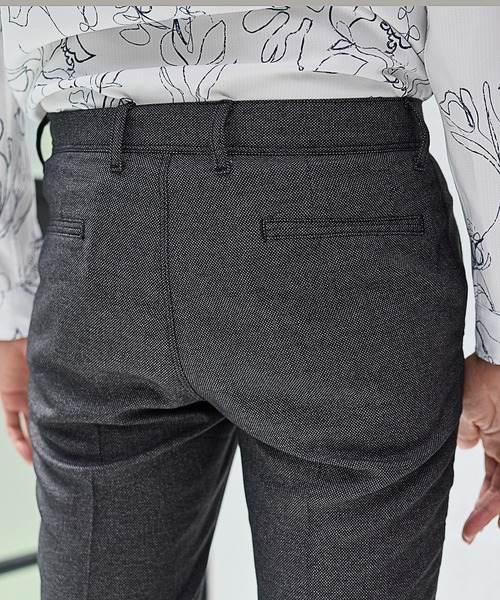 UNION STATION（ユニオンステーション）の「【EFFORTLESS】センタープレスメランジバーズアイスラックス<セットアップ対応>（スラックス・メンズ・チャコールグレー/ネイビー・LL/S/M/L）」の7枚目の写真