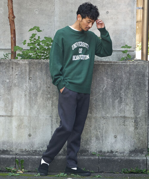 B:MING by BEAMS（ビーミングバイビームス）の「B:MING by BEAMS / スーベニア プリント クルーネック ニット（ニット/セーター・メンズ・グリーン/ライトグレー/ネイビー・SMALL/MEDIUM/LARGE/X-LARGE）」の7枚目の写真