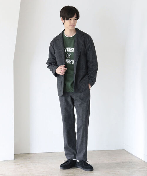 B:MING by BEAMS（ビーミングバイビームス）の「B:MING by BEAMS / スーベニア プリント クルーネック ニット（ニット/セーター・メンズ・グリーン/ライトグレー/ネイビー・SMALL/MEDIUM/LARGE/X-LARGE）」の4枚目の写真