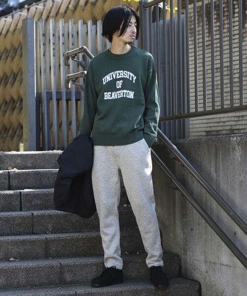 B:MING by BEAMS（ビーミングバイビームス）の「B:MING by BEAMS / スーベニア プリント クルーネック ニット（ニット/セーター・メンズ・グリーン/ライトグレー/ネイビー・SMALL/MEDIUM/LARGE/X-LARGE）」の11枚目の写真