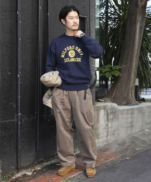 B:MING by BEAMS（ビーミングバイビームス）の「B:MING by BEAMS / スーベニア プリント クルーネック ニット（ニット/セーター・メンズ・グリーン/ライトグレー/ネイビー・SMALL/MEDIUM/LARGE/X-LARGE）」の5枚目の写真