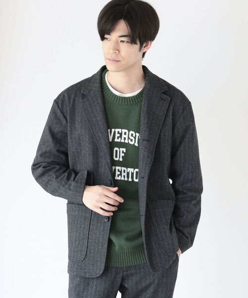 B:MING by BEAMS（ビーミングバイビームス）の「B:MING by BEAMS / スーベニア プリント クルーネック ニット（ニット/セーター・メンズ・グリーン/ライトグレー/ネイビー・SMALL/MEDIUM/LARGE/X-LARGE）」の13枚目の写真