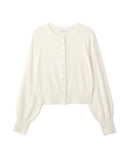 PROPORTION BODY DRESSING（プロポーションボディドレッシング）の「クルーネックパール釦ボリュームスリーブカーディガン / 1212274003（カーディガン/ボレロ・レディース・ブラウン/ホワイト系その他/ブルー/ブラック・FREE）」の14枚目の写真