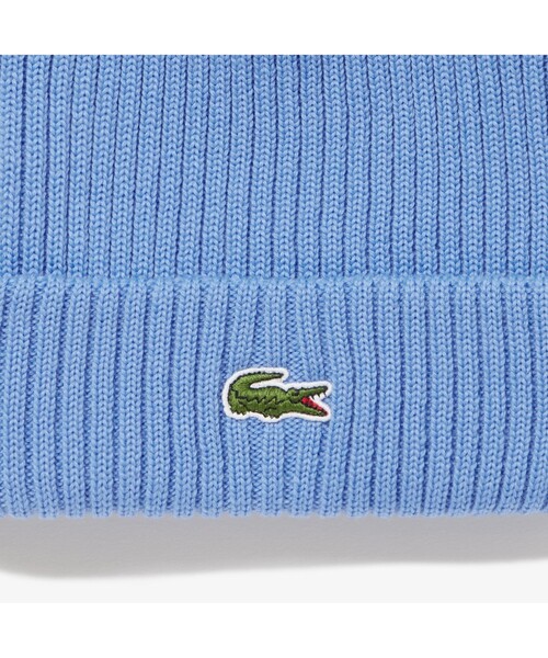 LACOSTE(ラコステ)の「クロックエンブレムニットキャップ(ニットキャップ/ビーニー・メンズ・ネイビー/ピンク/ボルドー/ブルー/ブラック/キャメル・FREE)」の16枚目の写真