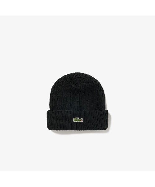 LACOSTE(ラコステ)の「クロックエンブレムニットキャップ(ニットキャップ/ビーニー・メンズ・ネイビー/ピンク/ボルドー/ブルー/ブラック/キャメル・FREE)」の11枚目の写真