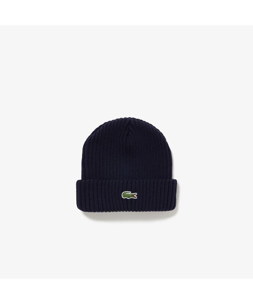LACOSTE(ラコステ)の「クロックエンブレムニットキャップ(ニットキャップ/ビーニー・メンズ・ネイビー/ピンク/ボルドー/ブルー/ブラック/キャメル・FREE)」の18枚目の写真