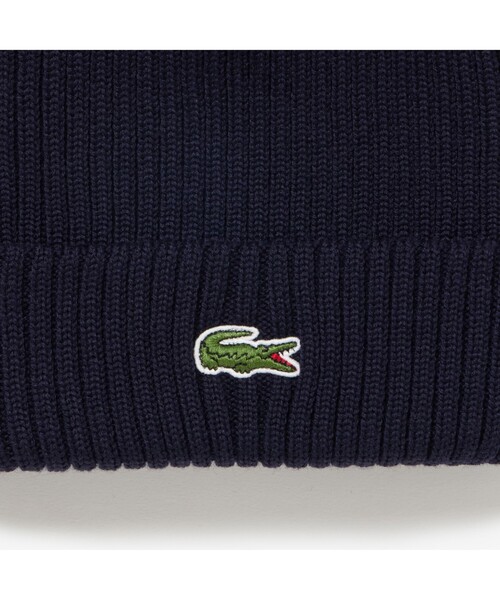 LACOSTE(ラコステ)の「クロックエンブレムニットキャップ(ニットキャップ/ビーニー・メンズ・ネイビー/ピンク/ボルドー/ブルー/ブラック/キャメル・FREE)」の15枚目の写真