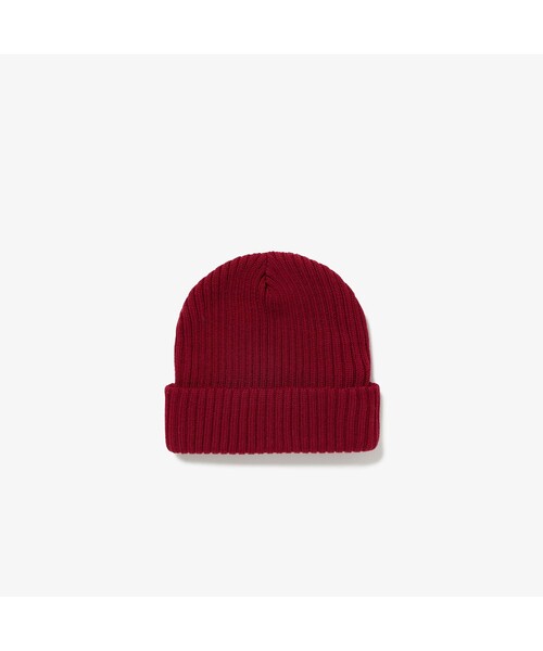 LACOSTE(ラコステ)の「クロックエンブレムニットキャップ(ニットキャップ/ビーニー・メンズ・ネイビー/ピンク/ボルドー/ブルー/ブラック/キャメル・FREE)」の17枚目の写真