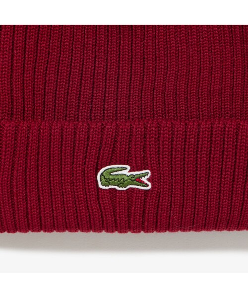LACOSTE(ラコステ)の「クロックエンブレムニットキャップ(ニットキャップ/ビーニー・メンズ・ネイビー/ピンク/ボルドー/ブルー/ブラック/キャメル・FREE)」の12枚目の写真