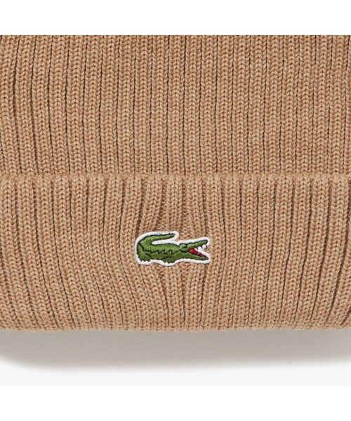 LACOSTE(ラコステ)の「クロックエンブレムニットキャップ(ニットキャップ/ビーニー・メンズ・ネイビー/ピンク/ボルドー/ブルー/ブラック/キャメル・FREE)」の14枚目の写真