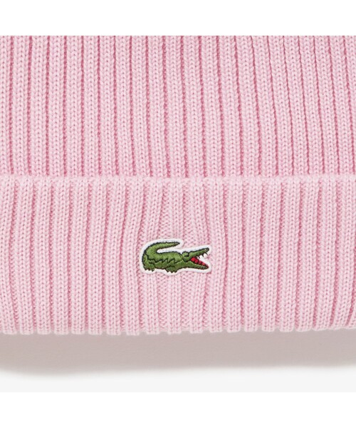 LACOSTE(ラコステ)の「クロックエンブレムニットキャップ(ニットキャップ/ビーニー・メンズ・ネイビー/ピンク/ボルドー/ブルー/ブラック/キャメル・FREE)」の21枚目の写真