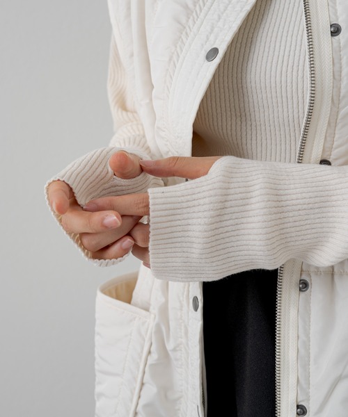 Kastane（カスタネ）の「【リバーシブル】ナイロン×ベロアリバーシブルベスト（ベスト・レディース・アイボリー/ブラック/カーキ・FREE）」の19枚目の写真