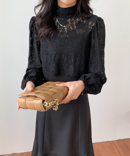 ECLIN（エクラン）の「レースボレロコンビマーメイドキャミワンピース（ワンピース・レディース・ブラック/アイボリー/ベージュ・S/M）」の8枚目の写真