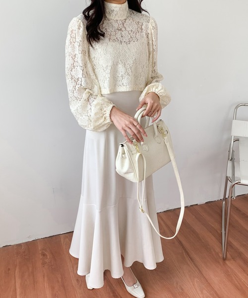 ECLIN（エクラン）の「レースボレロコンビマーメイドキャミワンピース（ワンピース・レディース・ブラック/アイボリー/ベージュ・S/M）」の14枚目の写真