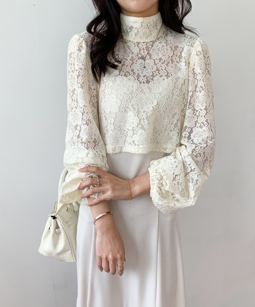 ECLIN（エクラン）の「レースボレロコンビマーメイドキャミワンピース（ワンピース・レディース・ブラック/アイボリー/ベージュ・S/M）」の15枚目の写真