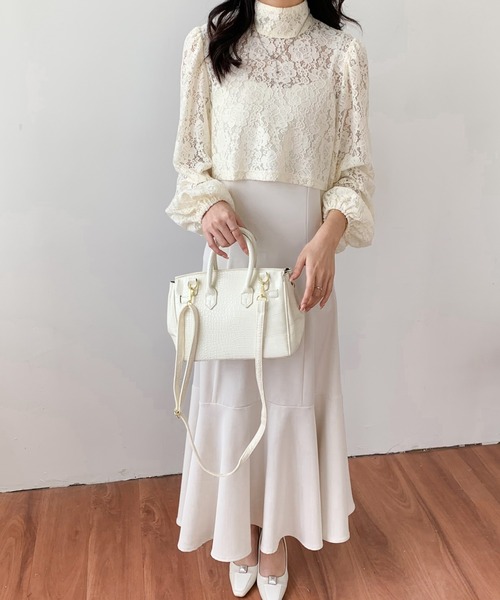 ECLIN（エクラン）の「レースボレロコンビマーメイドキャミワンピース（ワンピース・レディース・ブラック/アイボリー/ベージュ・S/M）」の17枚目の写真