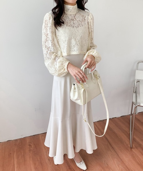 ECLIN（エクラン）の「レースボレロコンビマーメイドキャミワンピース（ワンピース・レディース・ブラック/アイボリー/ベージュ・S/M）」の19枚目の写真