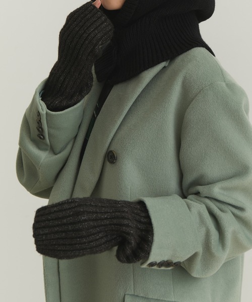 VIS（ビス）の「【洗える】リサイクル糸リブアームウォーマー（手袋・レディース・ブラック/グレー/オフホワイト/イエロー・FREE）」の11枚目の写真