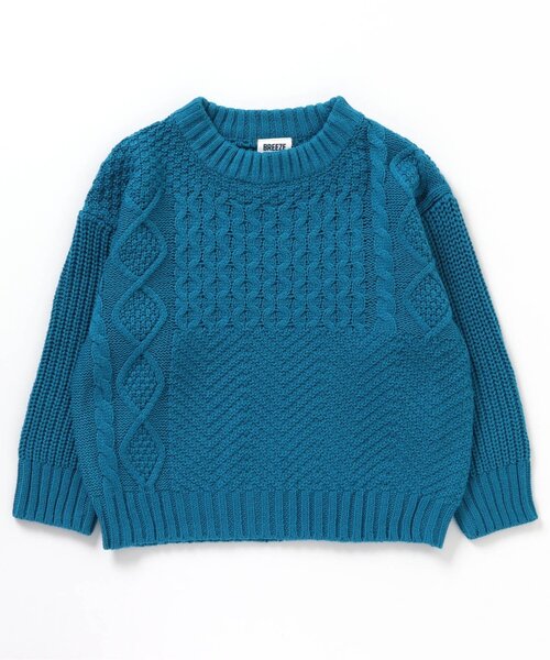 BREEZE(ブリーズ)の「【洗濯機でお洗濯OK】ウォッシャブルニット(ニット/セーター・キッズ・チャコール/ブルー/グリーン/グレー/イエロー/レッド/オフホワイト・80/90/100/110/120/130/140)」の5枚目の写真