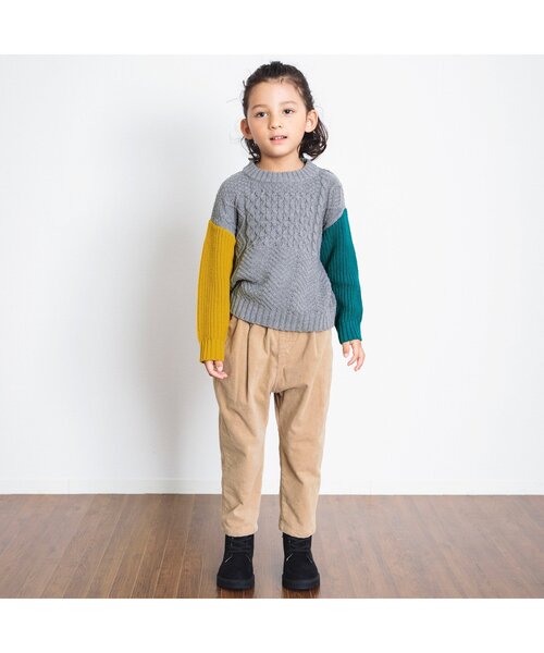 BREEZE(ブリーズ)の「【洗濯機でお洗濯OK】ウォッシャブルニット(ニット/セーター・キッズ・チャコール/ブルー/グリーン/グレー/イエロー/レッド/オフホワイト・80/90/100/110/120/130/140)」の15枚目の写真