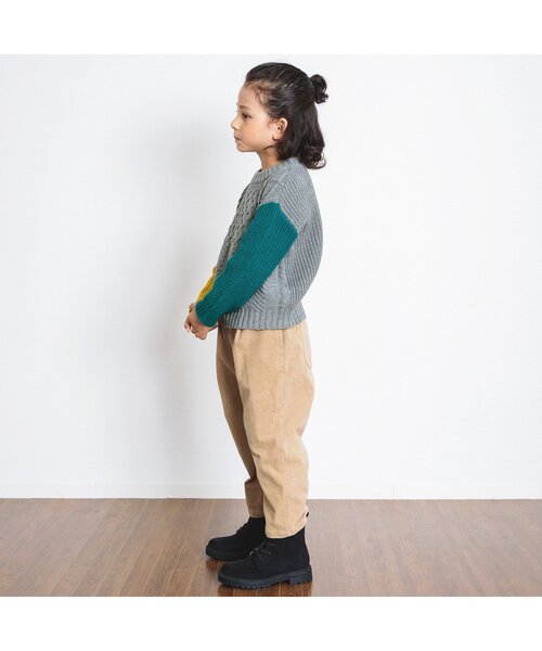 BREEZE(ブリーズ)の「【洗濯機でお洗濯OK】ウォッシャブルニット(ニット/セーター・キッズ・チャコール/ブルー/グリーン/グレー/イエロー/レッド/オフホワイト・80/90/100/110/120/130/140)」の16枚目の写真