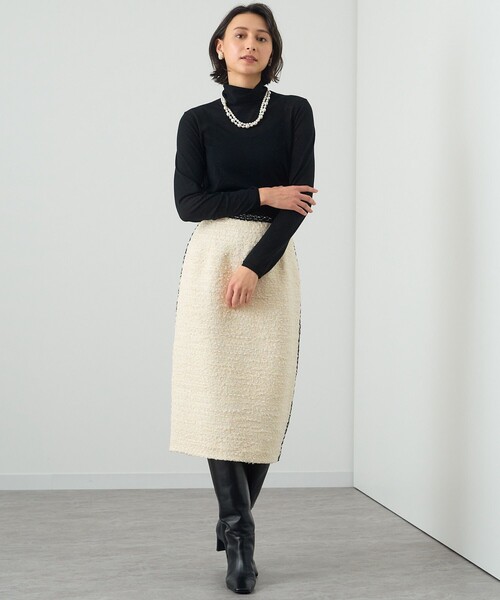 アナイ新品マリアケントツイードスカートANAYI セットアップ対応商品】ツイードジャガードAライン スカート|ANAYI
