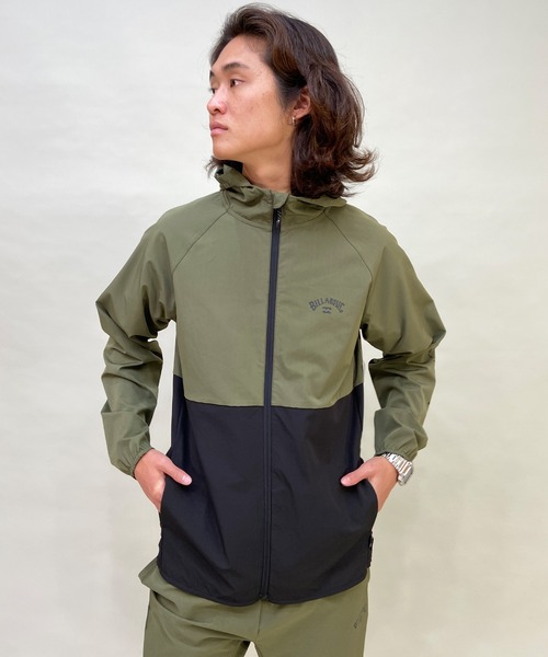 BILLABONG(ビラボン)の「BILLABONG/ビラボン スリーブプリント 撥水 セットアップ対応/トラックジャケット BD011-750(ナイロンジャケット・メンズ・グリーン/ブラック・M/L)」の11枚目の写真