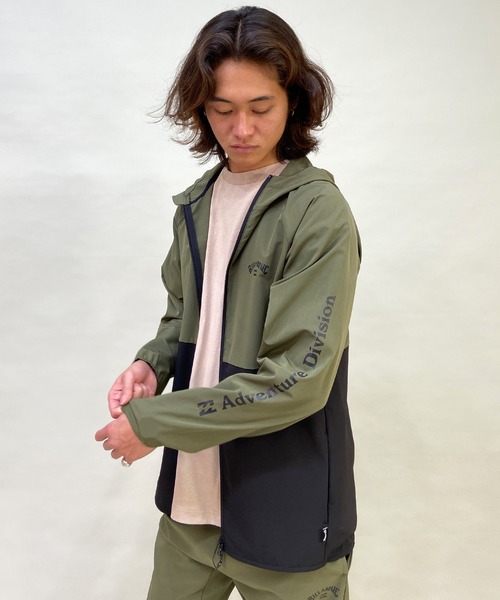 BILLABONG(ビラボン)の「BILLABONG/ビラボン スリーブプリント 撥水 セットアップ対応/トラックジャケット BD011-750(ナイロンジャケット・メンズ・グリーン/ブラック・M/L)」の14枚目の写真