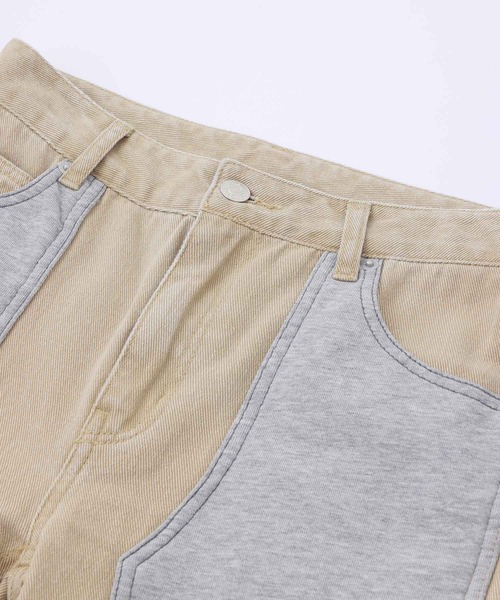 X-girl（エックスガール）の「JERSEY WOVEN MIX PANTS（その他パンツ・レディース・インディゴブルー/ベージュ/ブラック・S/M/XS）」の6枚目の写真