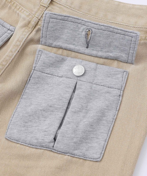 X-girl（エックスガール）の「JERSEY WOVEN MIX PANTS（その他パンツ・レディース・インディゴブルー/ベージュ/ブラック・S/M/XS）」の9枚目の写真