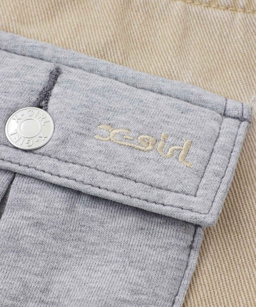 X-girl（エックスガール）の「JERSEY WOVEN MIX PANTS（その他パンツ・レディース・インディゴブルー/ベージュ/ブラック・S/M/XS）」の10枚目の写真