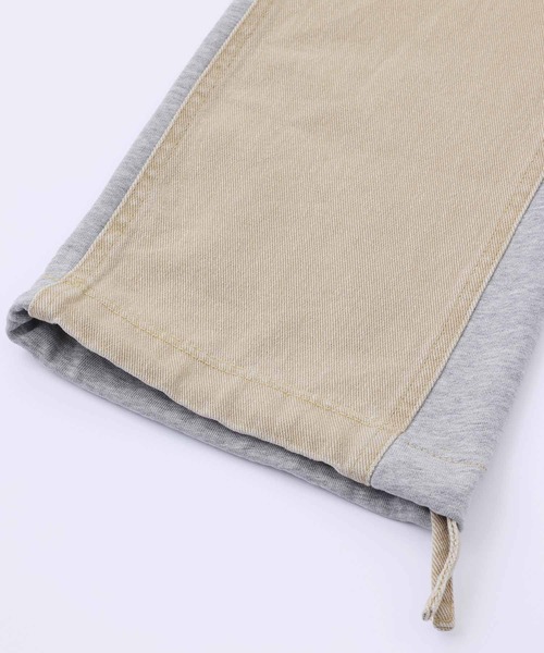 X-girl（エックスガール）の「JERSEY WOVEN MIX PANTS（その他パンツ・レディース・インディゴブルー/ベージュ/ブラック・S/M/XS）」の11枚目の写真