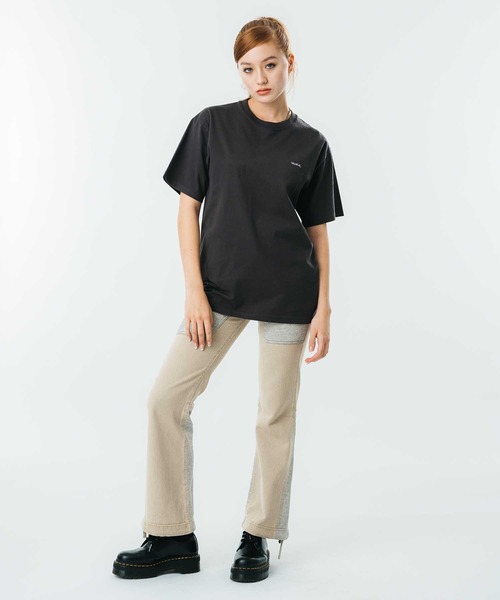 X-girl（エックスガール）の「JERSEY WOVEN MIX PANTS（その他パンツ・レディース・インディゴブルー/ベージュ/ブラック・S/M/XS）」の20枚目の写真