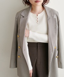 再販売/パール付き2WAYリブニット
