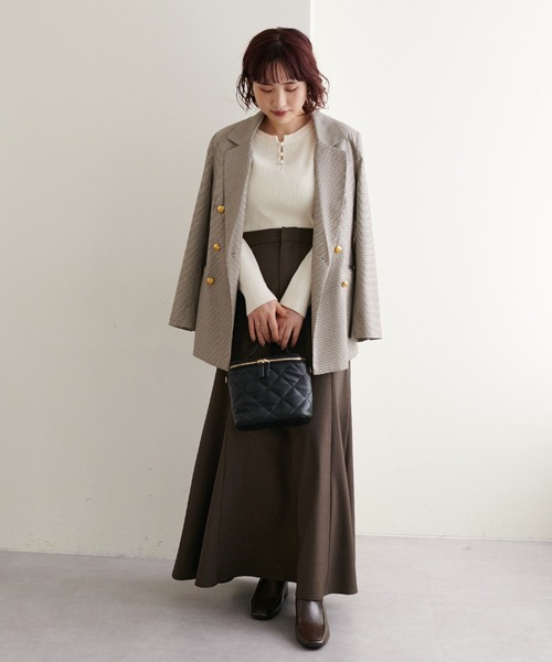 natural couture(ナチュラルクチュール)の「再販売/パール付き2WAYリブニット(ニット/セーター・レディース・ネイビー/その他12/パープル/サックスブルー/オフホワイト・FREE)」の14枚目の写真
