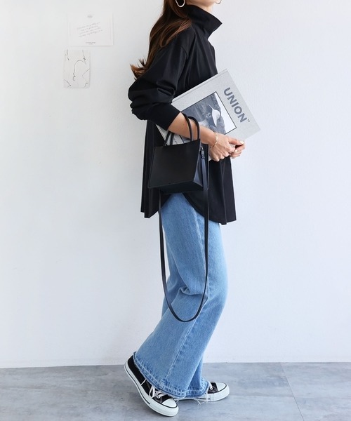 andme（アンドミー）の「USAコットンタートルネック長袖Tシャツ（Tシャツ/カットソー・レディース・ベージュ/キナリ/ブラック/チャコールグレー/オフホワイト・M/L）」の18枚目の写真