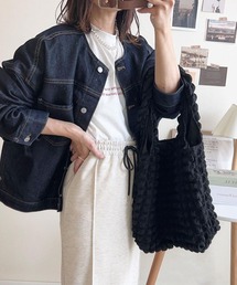 florist | 【A4収納可】ポップコーンパステルカラーキルティングトートバッグ(トートバッグ)