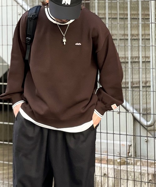 Java（ジャバ）の「《JaVaジャバ コラボ》超軽量！衿ラインクルーネックメッシュトップス（ニット/セーター・レディース・ブラック/ブラウン/グリーン/オレンジ・LARGE/MEDIUM/SMALL/X-LARGE）」の14枚目の写真
