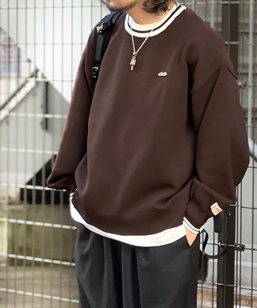 Java（ジャバ）の「《JaVaジャバ コラボ》超軽量！衿ラインクルーネックメッシュトップス（ニット/セーター・レディース・ブラック/ブラウン/グリーン/オレンジ・LARGE/MEDIUM/SMALL/X-LARGE）」の15枚目の写真