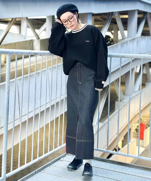 Java（ジャバ）の「《JaVaジャバ コラボ》超軽量！衿ラインクルーネックメッシュトップス（ニット/セーター・レディース・ブラック/ブラウン/グリーン/オレンジ・LARGE/MEDIUM/SMALL/X-LARGE）」の8枚目の写真