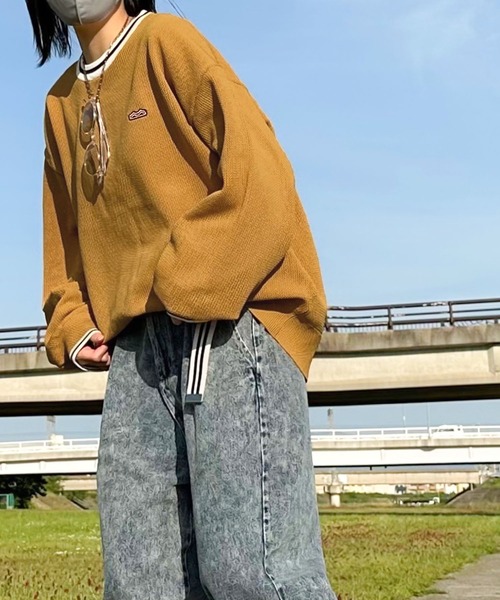 Java（ジャバ）の「《JaVaジャバ コラボ》超軽量！衿ラインクルーネックメッシュトップス（ニット/セーター・レディース・ブラック/ブラウン/グリーン/オレンジ・LARGE/MEDIUM/SMALL/X-LARGE）」の21枚目の写真