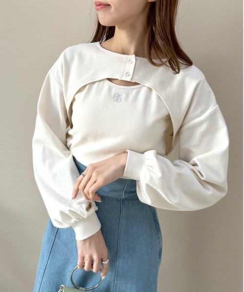 OLIVE des OLIVE(オリーブデオリーブ)の「マルチウェイプルオーバー(Tシャツ/カットソー・レディース・オフホワイト/ブラック/ピンク・FREE)」の11枚目の写真