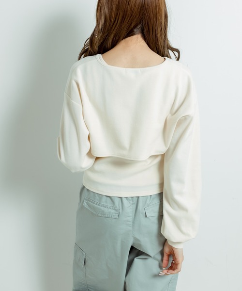 OLIVE des OLIVE(オリーブデオリーブ)の「マルチウェイプルオーバー(Tシャツ/カットソー・レディース・オフホワイト/ブラック/ピンク・FREE)」の9枚目の写真