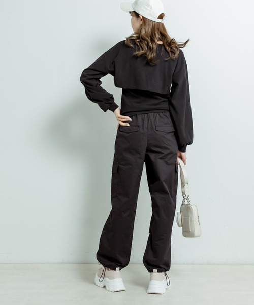 OLIVE des OLIVE(オリーブデオリーブ)の「マルチウェイプルオーバー(Tシャツ/カットソー・レディース・オフホワイト/ブラック/ピンク・FREE)」の14枚目の写真