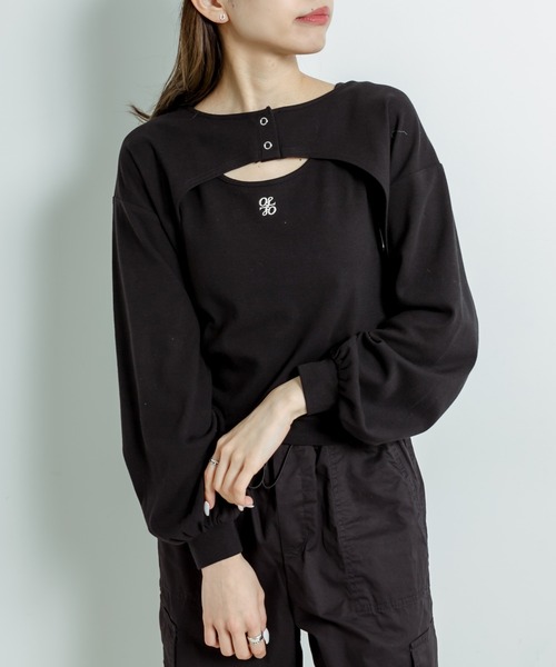 OLIVE des OLIVE(オリーブデオリーブ)の「マルチウェイプルオーバー(Tシャツ/カットソー・レディース・オフホワイト/ブラック/ピンク・FREE)」の15枚目の写真